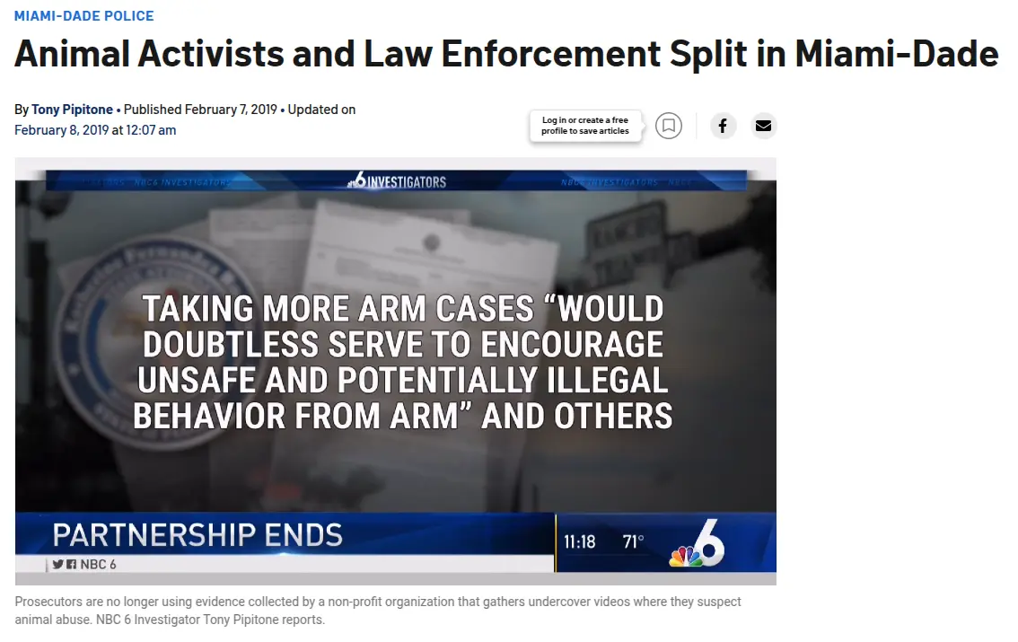 Miami Dade Police no longer working with ARM